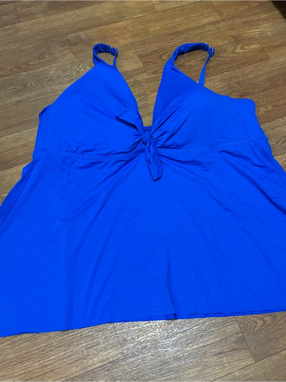 Women’s Becca by Rebecc Virtue Bright Royal Blue Twist-Front Tankini Top Sz 3X